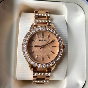 Brand New Jesse Crystal Rose Gold Dial Ladies Watch